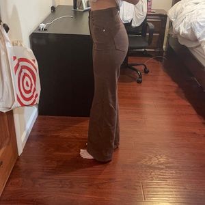 H&M brown straight leg jeans